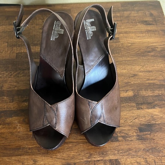 Belle‎ by  Sigerson Morrison Platform Wedge Sandal 7.5 - Picture 7 of 11